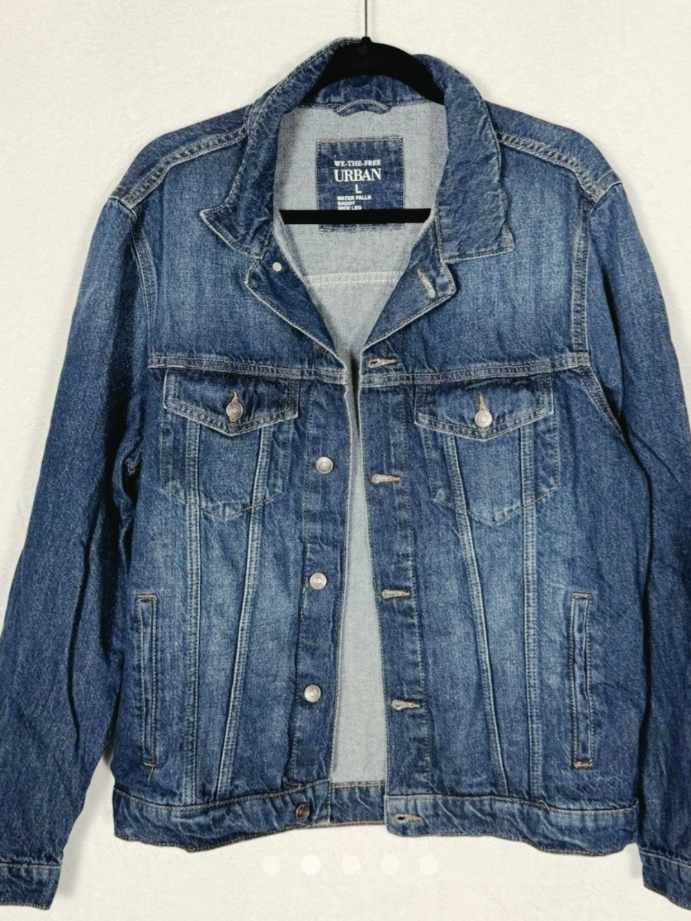 NWT,Free People Trucker Jean Jacket L - Picture 2 of 2